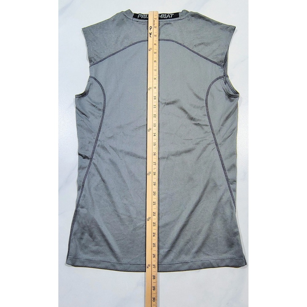 Nike Pro Combat Fitted Sleeveless Tank Top Gray Mens Mesh Small Dri Fit Athletic - Picture 8 of 10